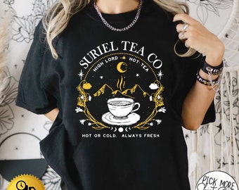 Chemise Suriel Tea Co Comfort Colors®, chemise A Court Of Thorns And Roses, chemise Acotar, cadeaux pour les lecteurs, chemise livresque, T-shirt Suriel Tea