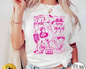 P!nk Pink Singer Summer Carnival 2024 Tour Shirt,Pink Fan Lovers Shirt,Music Tour 2024 Shirt,Trustfall Album Shirt,Concert 2024 P!nk shirt