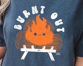 Cute Bonfire Burnt Out Tshirt vneck