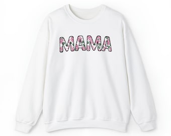 Mama Floral Sweatshirt, Simple Mama sweatshirt, mama, baby shower gift, pregnancy announcement, baby announcement sweatshirt