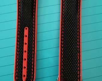 Omega Nylon Rubber orange black  Watch Strap for Omega Seamaster Planet Ocean (New) speedy delivery/20MM