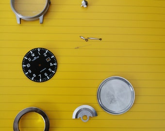 Orologio da uomo Fortis Case quadrante nero da 40 mm, kit completo