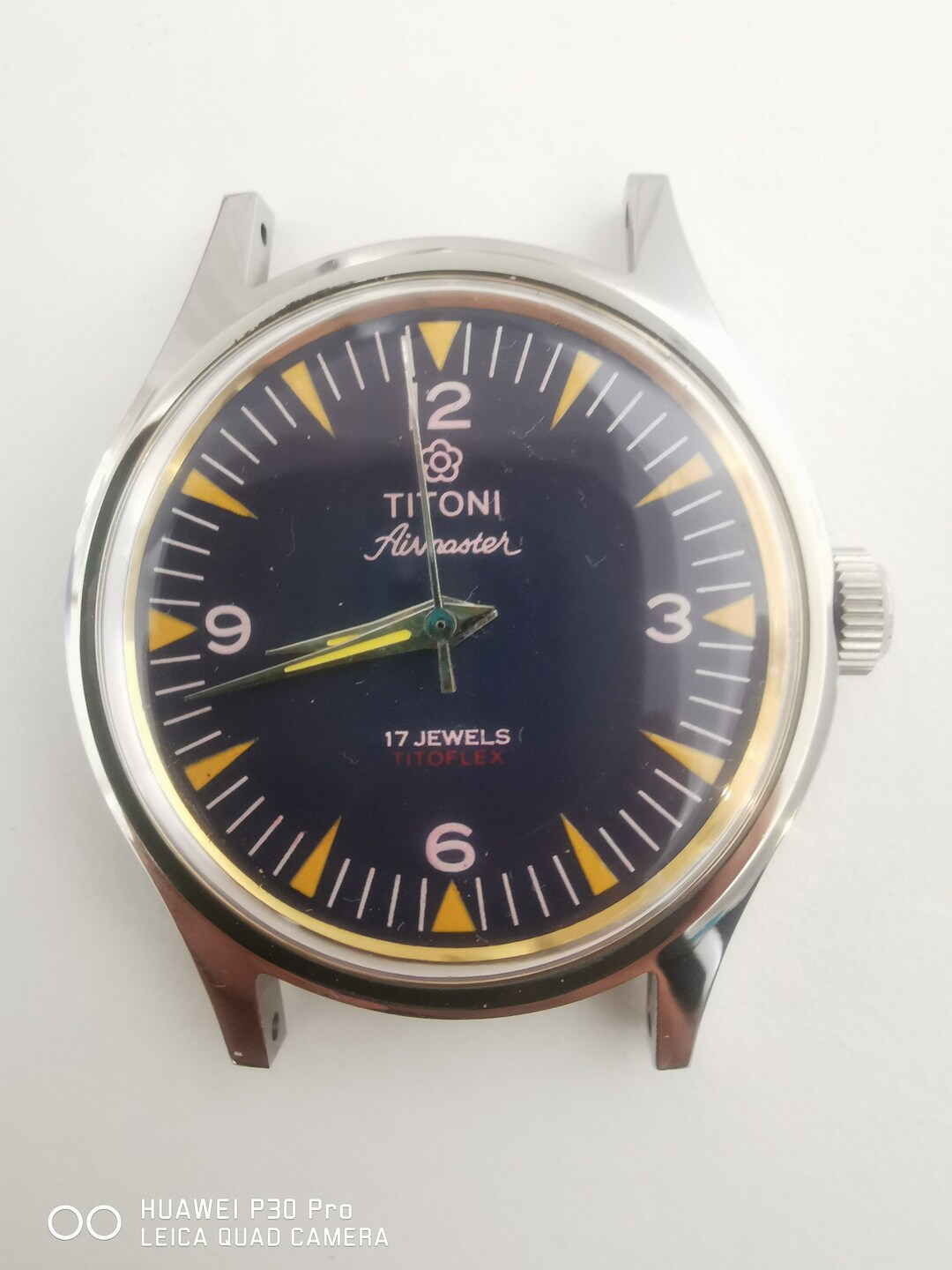 TITONI AIR MASTER Wrist Watch 17 Jewels Blue Dial Manual Wind Etsy