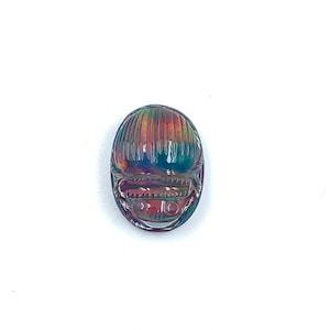 Quartz Oparex Opal Scarab Carving: Handmade Gemstone (19x14x10mm)