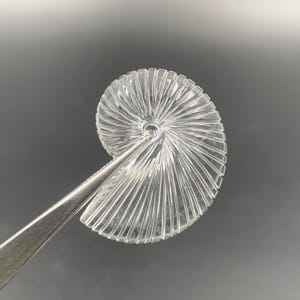 Quartz Crystal Sea Shell Carving: Gemstone Jewelry Making (31x23x9mm