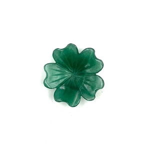 100% Natural Green Aventurine Flower Shape Carved Gemstone,Handmade Carved Aventurine Carved Gemstone for Jewelry Making Size - 24*6mm
