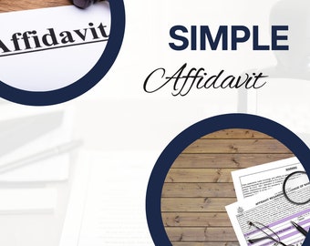 Simple Affidavit,General Affidavit Form, Editable Affidavit,General Affidavit Form Template, Word Affidavit Template, Affidavit Template