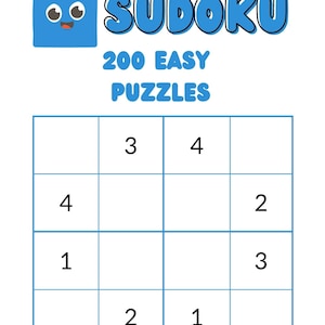 200 EASY SUDOKU PUZZLES| Digital | Printable Pages | Instant Download| Pdf pages|Easy Sudoku|Puzzle Book Brain Teaser|Adult Sudoku Puzzles
