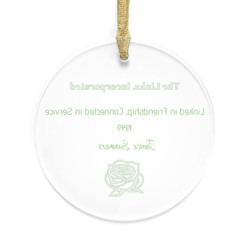 Personalized the Links, Inc Acrylic Ornament F Etsy