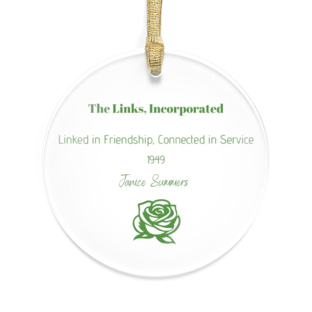 Personalized the Links, Inc Acrylic Ornament F Etsy