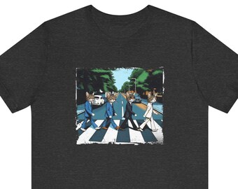 Cats Crossing Abbey Road Funny Retro Graphic Tee
