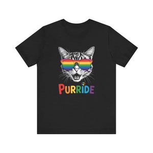 Purride Gay Pride Cat Shirt - Funny Rainbow Kitty Tee