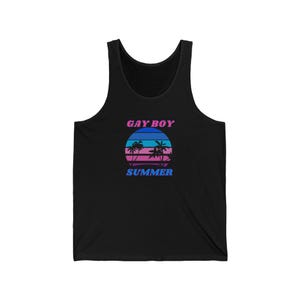 Gay Boy Summer Retro Pride Tank Top LGBTQ