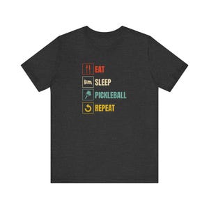 Eat Sleep Pickleball Repeat T-Shirt Funny Pickleball Design