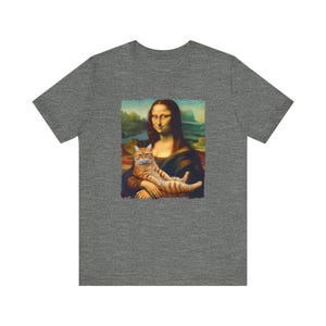 Mona Lisa With Cat T-shirt - Classic Art Meets Feline Fun - Etsy