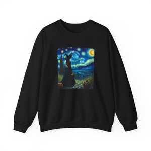 Witch Starry Night Sweatshirt, Magical Van Gogh Art