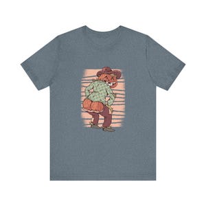 Pumpkin Scarecrow Halloween T-Shirt - Quirky Fall Harvest Tee