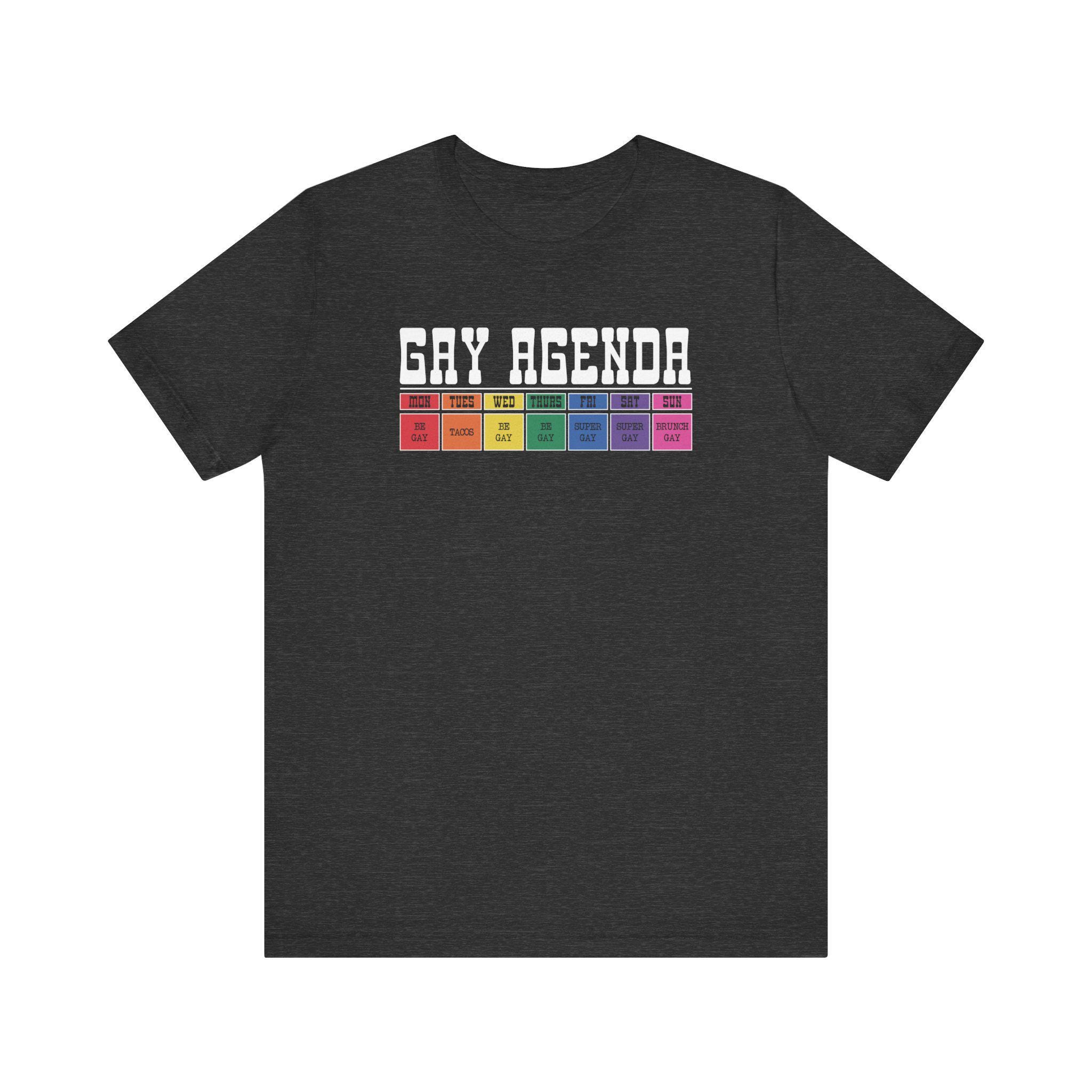 Gay Agenda T-shirt - Funny LGBTQ Week Planner - Etsy