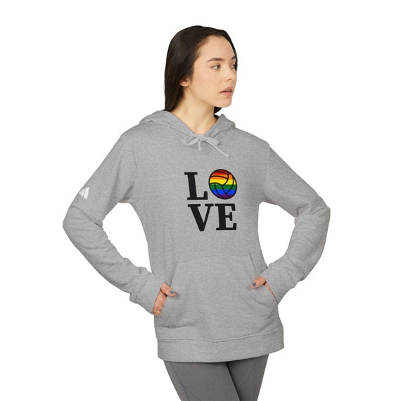Pride Volleyball Hoodie Adidas Unisex Fleece Etsy