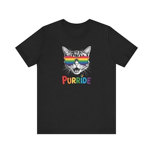 Purride Gay Pride Cat Shirt - Funny Rainbow Kitty Tee