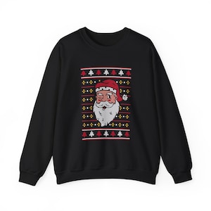 Ugly Sweater Santa Christmas Sweatshirt Funny Holiday Gift
