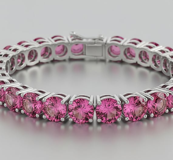 天然 ピンクトルマリン ブレスレット レディース 天然石 10月