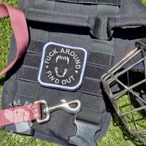 f_ck AROUND FIND OUT - Reactive Dog Velcro Patch