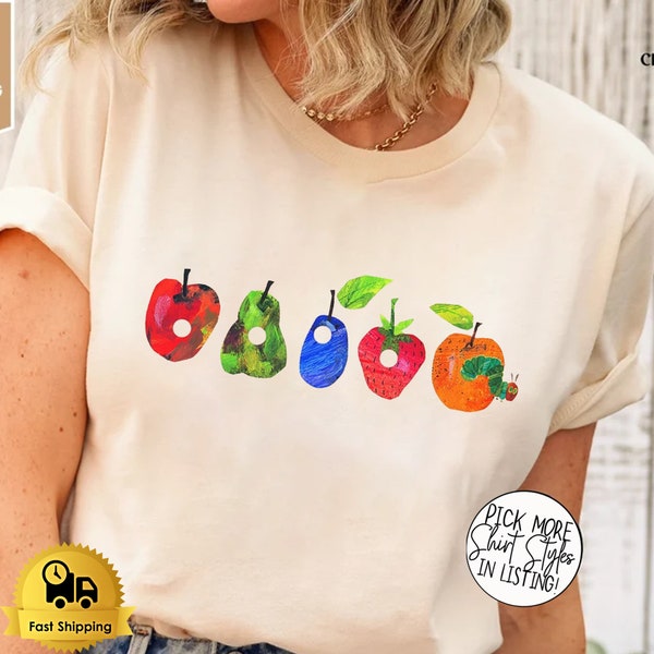Vintage The Very Hungry Caterpillar T-Shirt, Bookish Shirt, Book Lover Shirt, Very Hungry Caterpillar T-shirt, Book Lover Gift, Gift For Fan