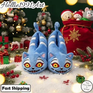 Pantofole di peluche a forma di tigre dei cacciatori di demoni Kpop, comode scarpe da interno pelose, calde pantofole invernali per la casa, graziose e morbide pantofole da casa imbottite, regalo per i fan