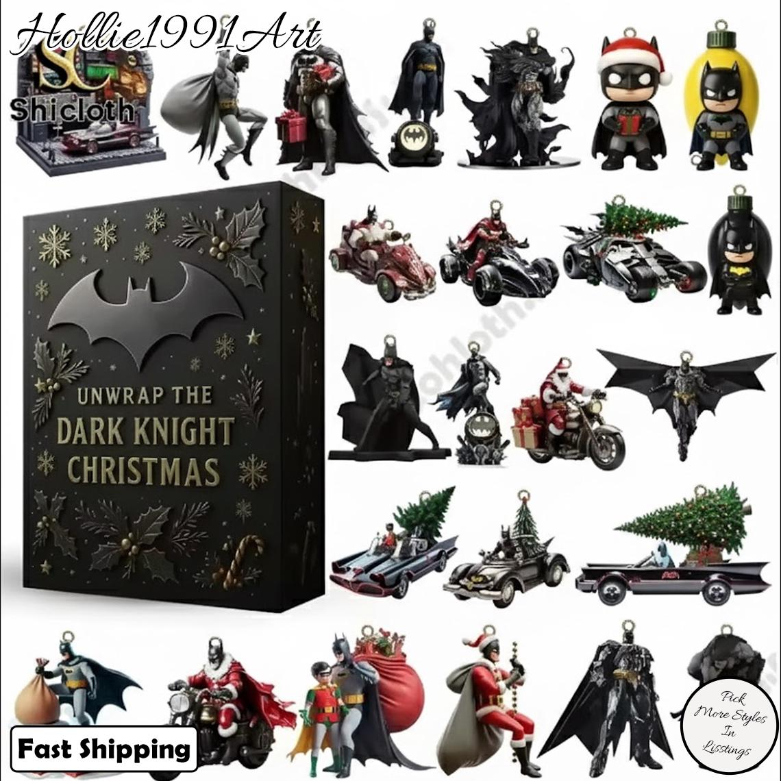 Discover Superhero Advent Calendar 2025, 24 Dark Vigilante Ornaments, Christmas Countdown Gift for Comic Fans & Action Hero Collectors