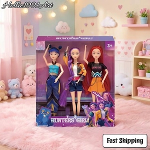 Kpop Demon Hunters Princess Doll, K-Pop Style Action Figure, DIY Fashion Doll Toy for Girls, Cute Anime K-Pop Doll Gift, Inspired by Manga