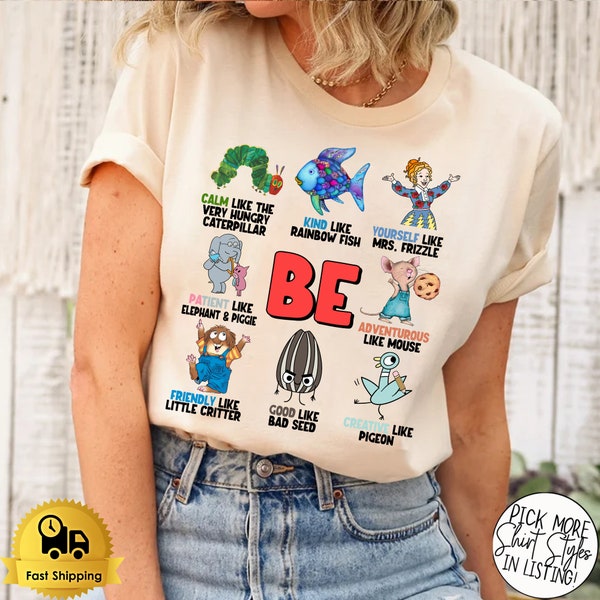 Children's Character Affirmations Shirt, Teacher Characters Shirt, ABC Affirmation Shirt, Kindergarten Shirt, Teacher Appreciation Gift