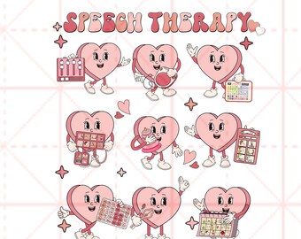 Speech Therapy Png, Speech Therapy Valentine Png, Speech Language Pathologist Png, SLP Valentine Png, Speech Therapist Png Digital Download