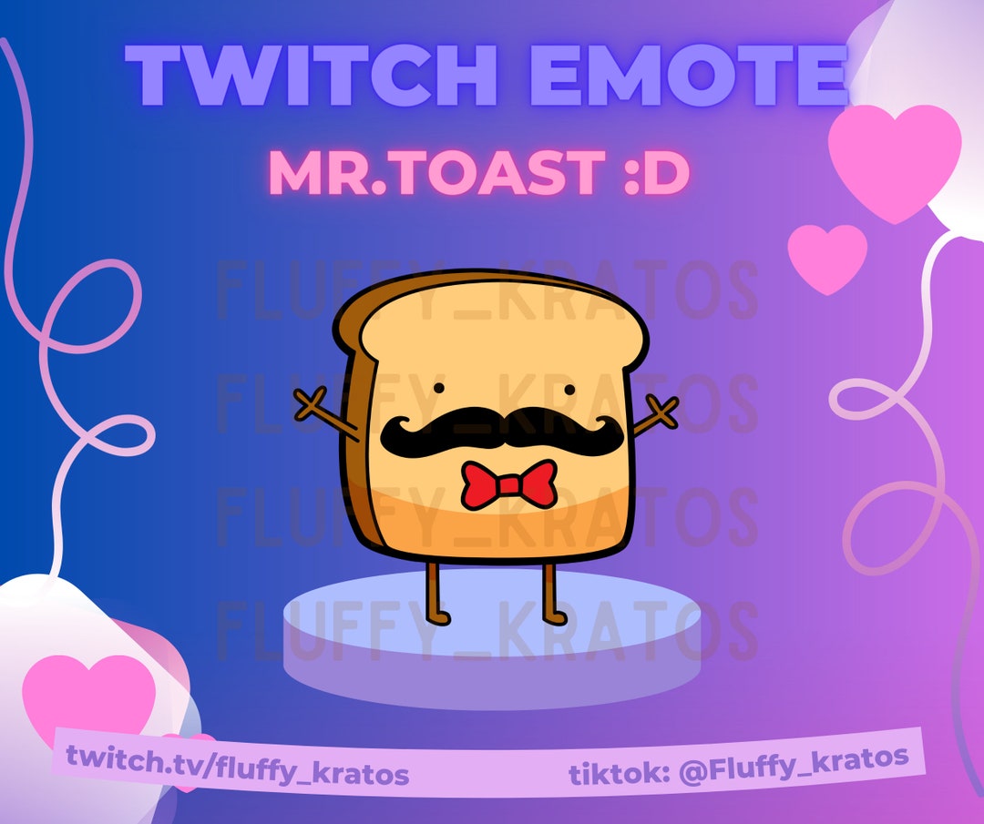 Mr Toast Twitch Emote Etsy
