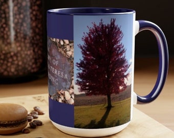 Taza con foto personalizada como regalo para recordar a mamá o papá. Regalo personalizado de duelo o condolencias para que la familia conmemore a sus seres queridos.