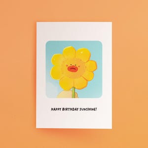 Happy Birthday Sunshine  | Birthday Card | Cute Sunflower Card | Funny Card  | Sunshine Card | Handmade Australian Greeting Card