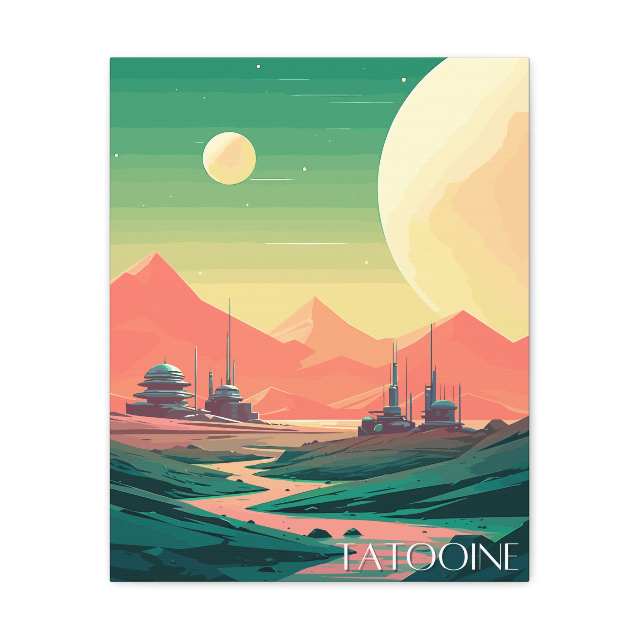 Star Wars Tatooine Canvas Art Print | Desert Planet Landscape