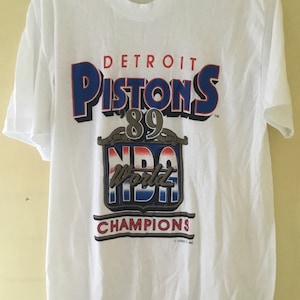 Vintage Detroit Pistons World Champions Salem T-shirt XL 1989 Nba  Basketball