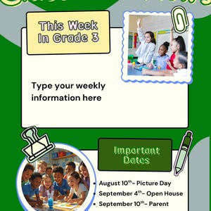 Editable Classroom Newsletter