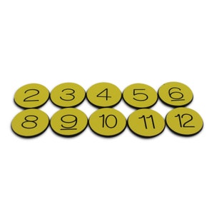 Craps Number Bonus Buttons - Set of 10 Lammers - Professional Casino Quality ATS