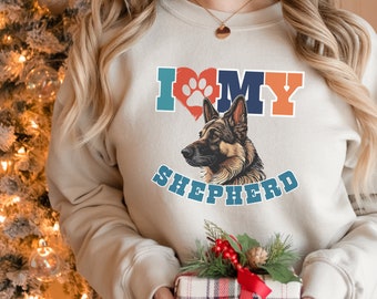 German Shepherd dog lover sweatshirt, German Shepherd dog face sweatshirt, Shepherd dog mom birthday, German Shepherd owner shirt gift