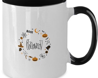 Halloween Mug, 11 oz., Ceramic. Drinkware, coffee mug, tea mug, holiday gift, Halloween gift, holiday mug, Halloween decor, party trinket