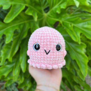 Pink Sparkle Ghost Crochet Plushie