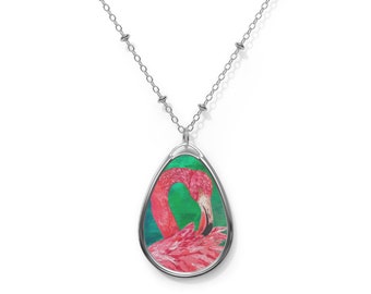 Dancing flamingo necklace-  Mother's Day Gift