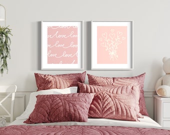 Digital Classic Romantic Valentine's Day Wall Art - 7 pieces