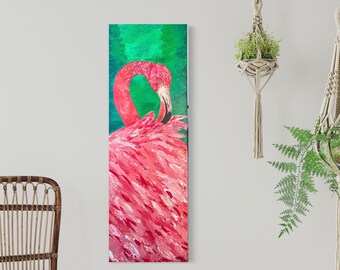 Original Flamingo Acrylic Painting- Tutti