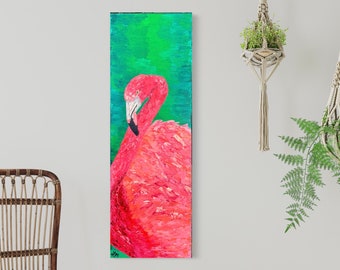 Original Flamingo Acrylic Painting- Fruiti