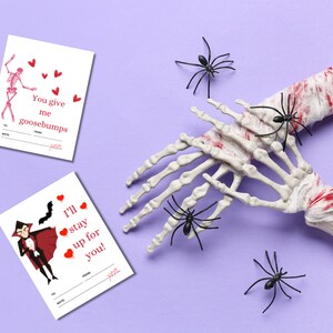 Halloween Valentine Cards- Spooky Valentine Cards 4 Designs