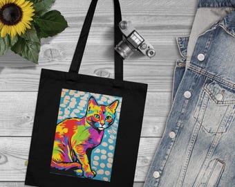 Artsy Cat Organic Tote Bag