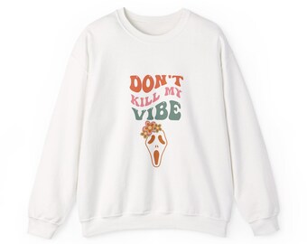 Groovy Scary Face Unisex Heavy Blend™ Crewneck Sweatshirt